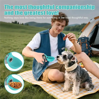 Stainless Steel Water Bottle Outdoor Dog Walking Folding Portable Water Cup with Lanyard Hook Leakproof Dog Water Drink Bottle Dog Accessories